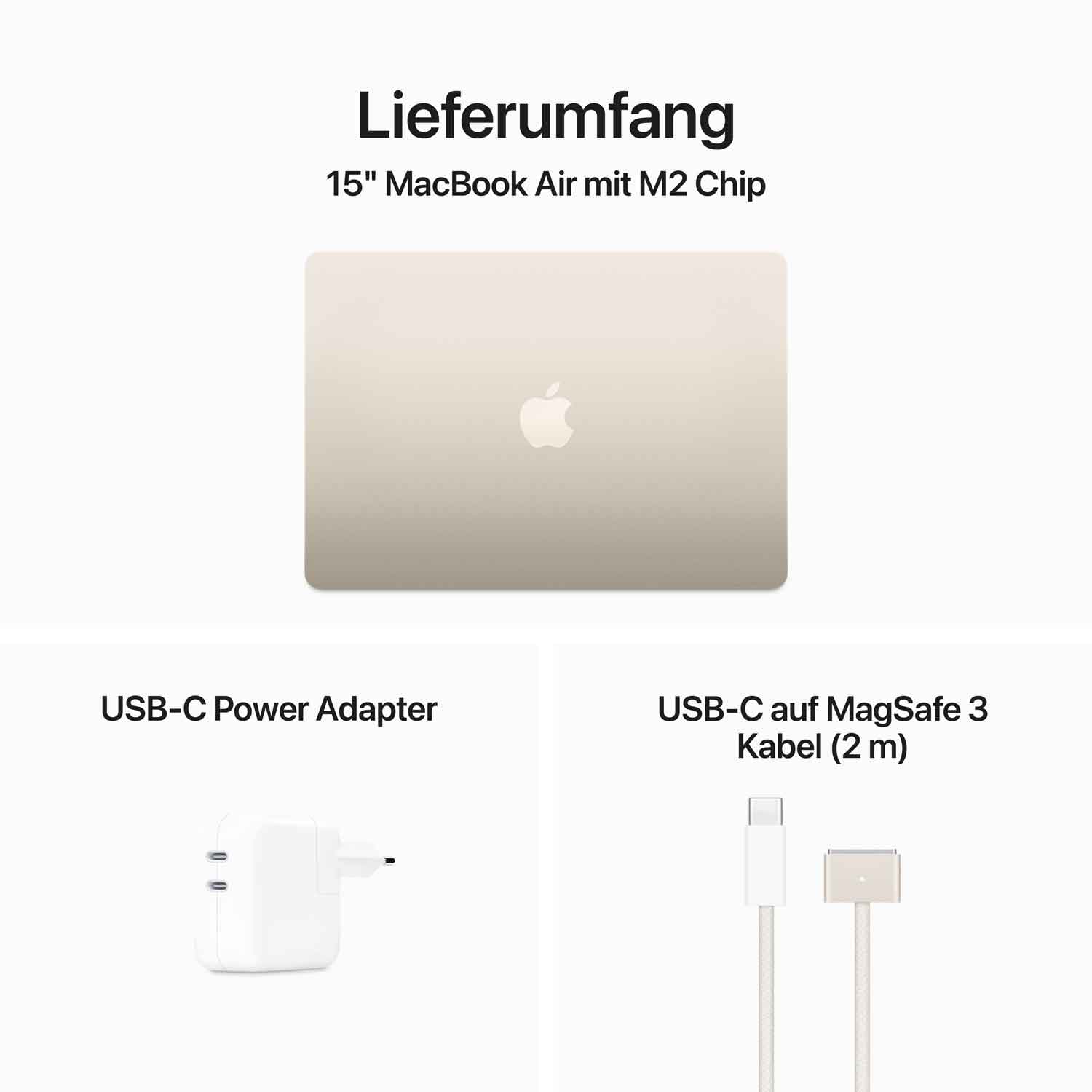 CTO // Macbook Air 15'' - M2 8-Core - 10-Core GPU - 24 GB - 1TB SSD - 70W - Polarstern // 2023