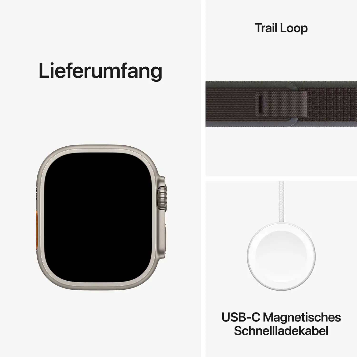 AppleWatch Ultra 2 Titanium Cellular 49mm (Trail Loop blau/schwarz) S/M