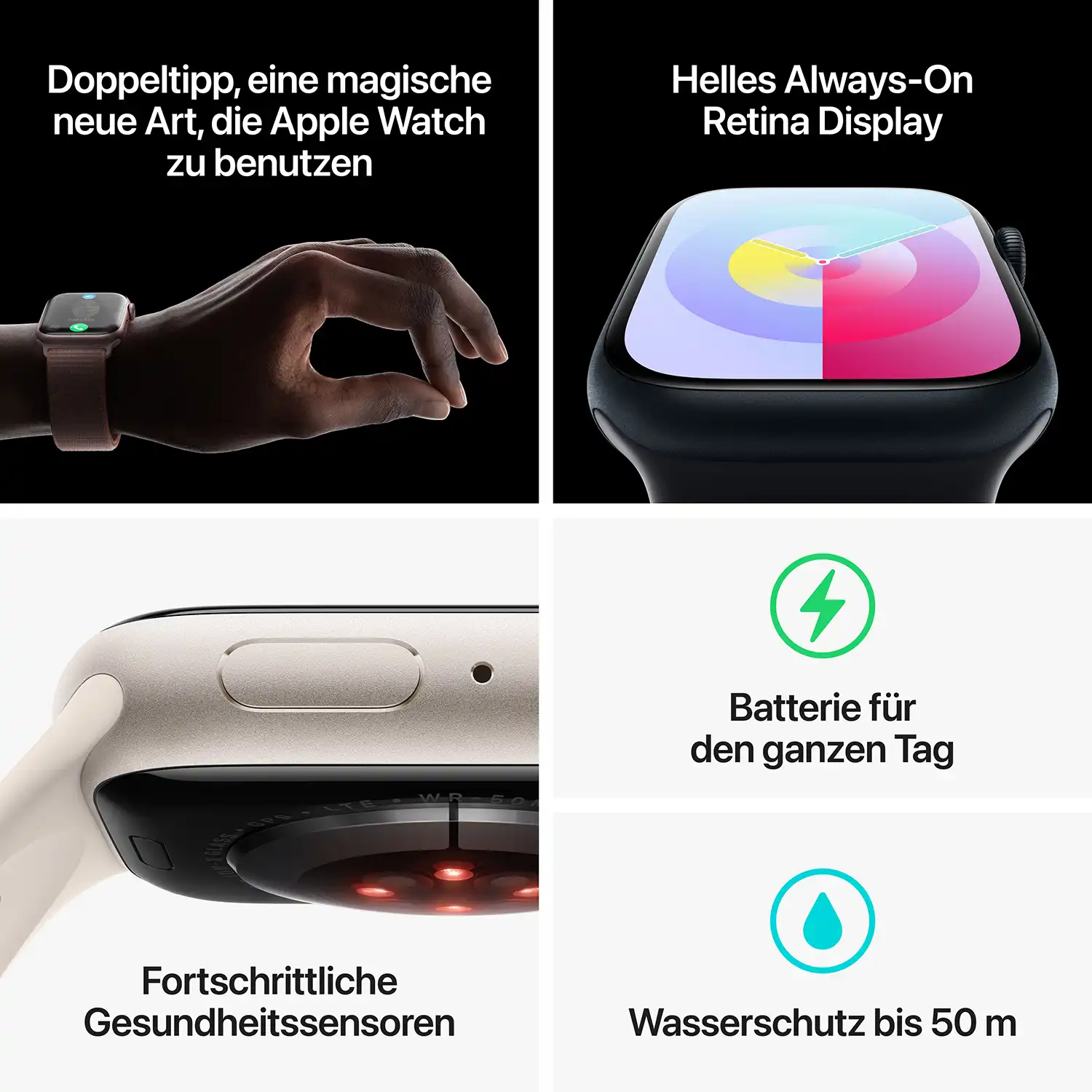 AppleWatch S9 Edelstahl Cellular 41mm Silber (milanaise silber)