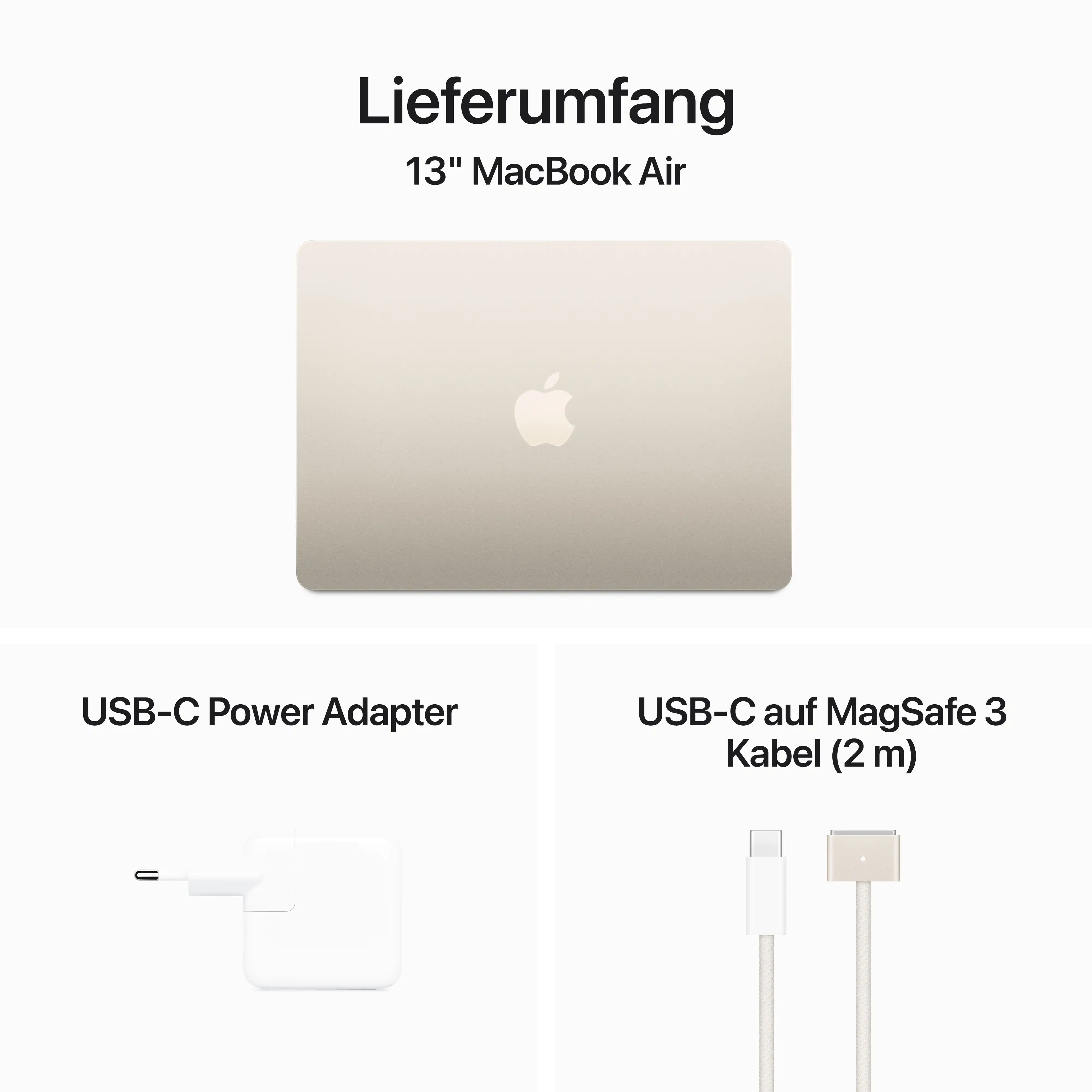 Macbook Air 13.6'' - M3 8-Core - 10-Core GPU - 16 GB - 512 GB SSD - Polarstern // 2024