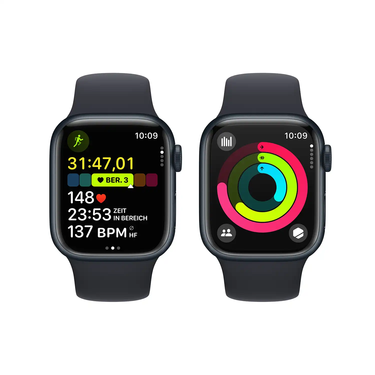 AppleWatch S9 Aluminium 41mm Mitternacht (Sportarmband mitternacht) S/M