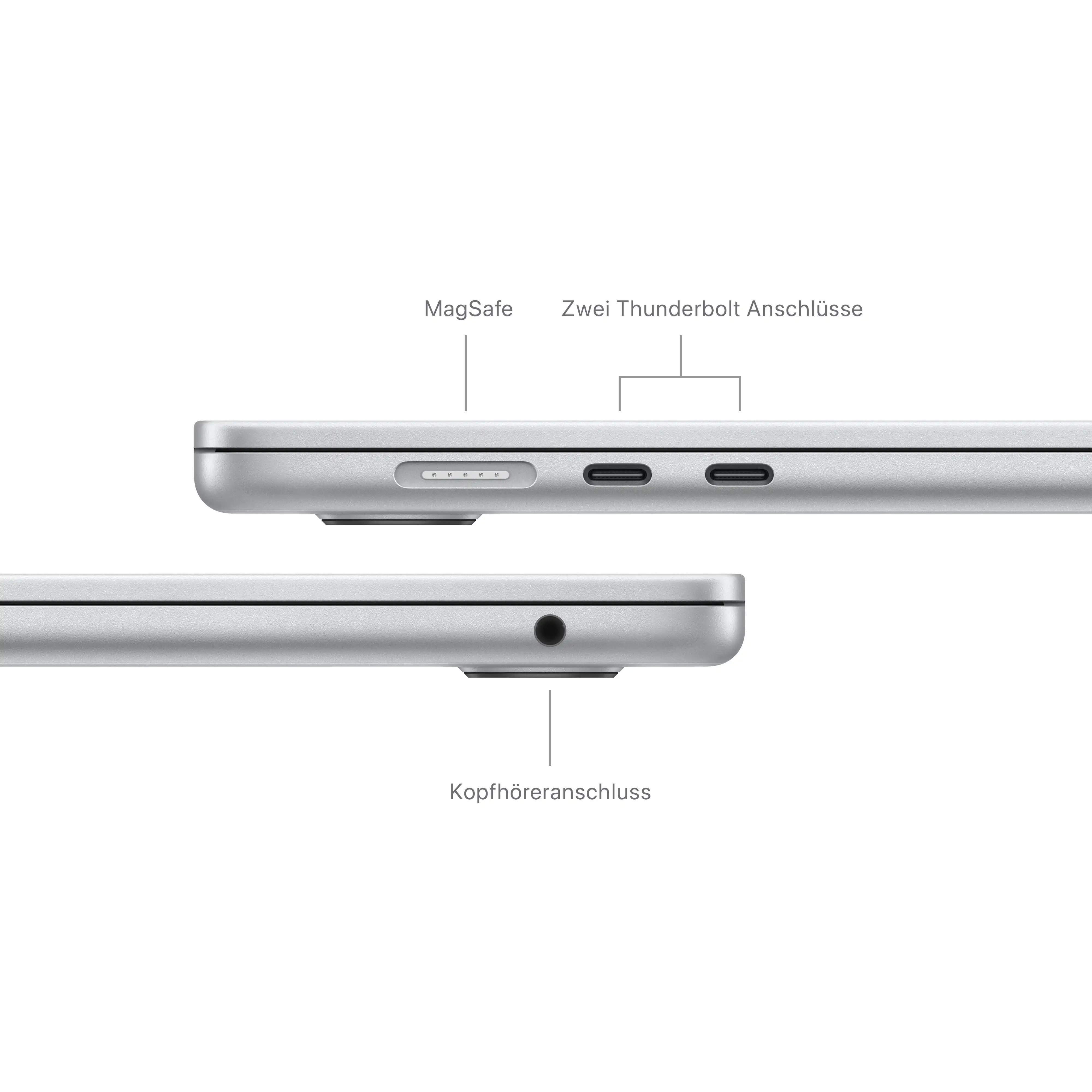 Macbook Air 15'' - M3 8-Core CPU - 10-Core GPU - 16 GB - 512 GB SSD - Silber // 2024