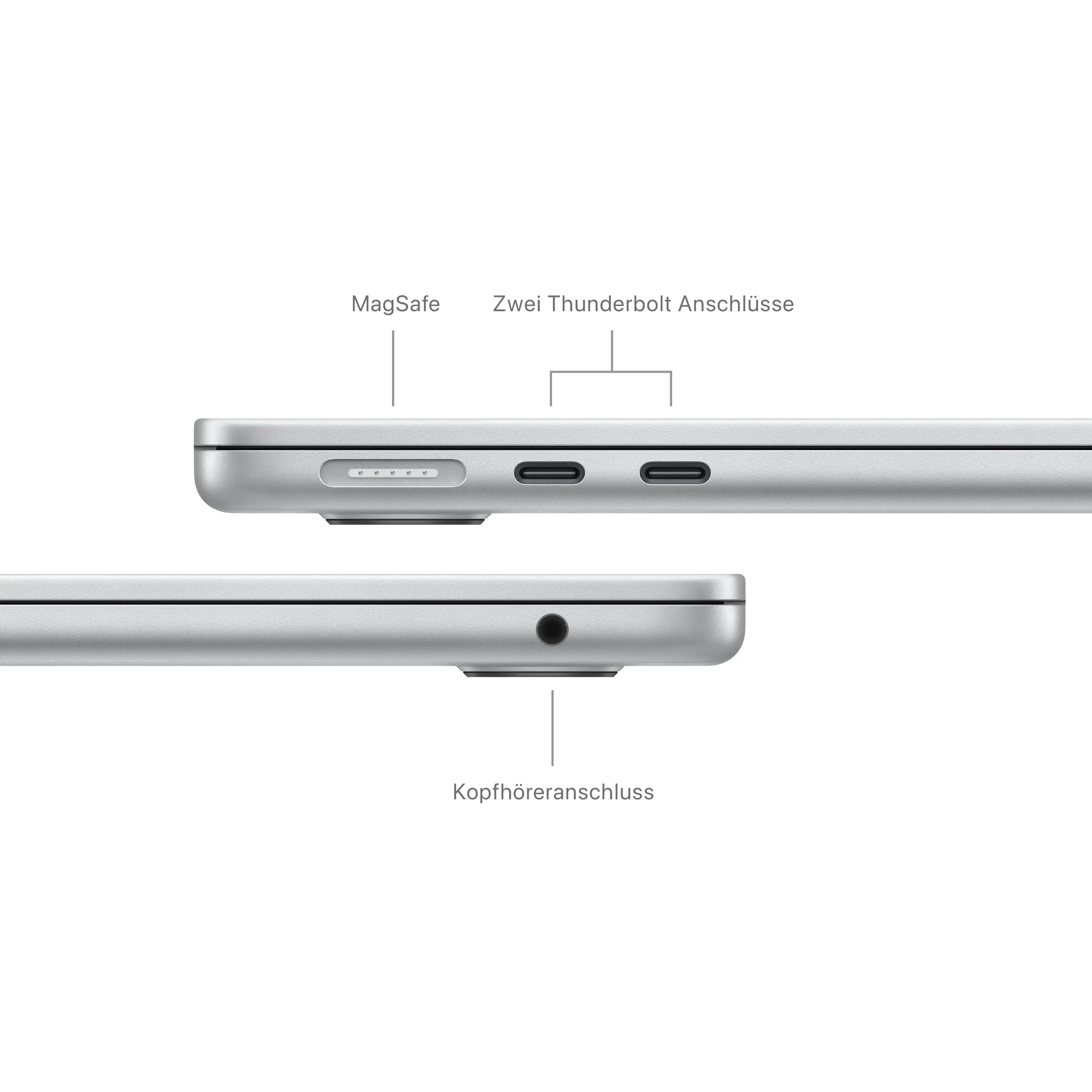 Macbook Air 13.6'' - M3 8-Core - 10-Core GPU - 16 GB - 512 GB SSD - Silber // 2024