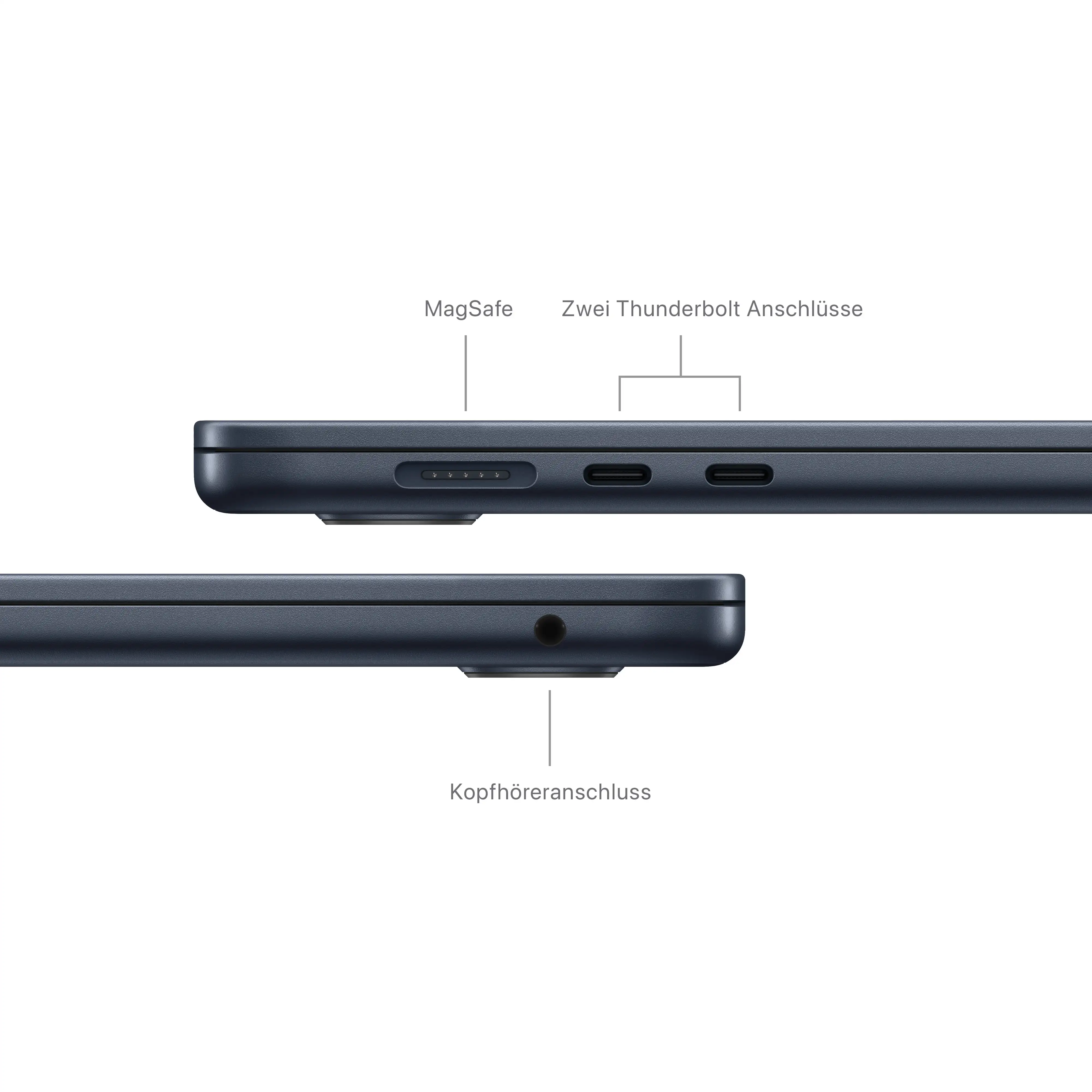 Macbook Air 15'' - M3 8-Core CPU - 10-Core GPU - 8 GB - 256 GB SSD - Mitternacht // 2024