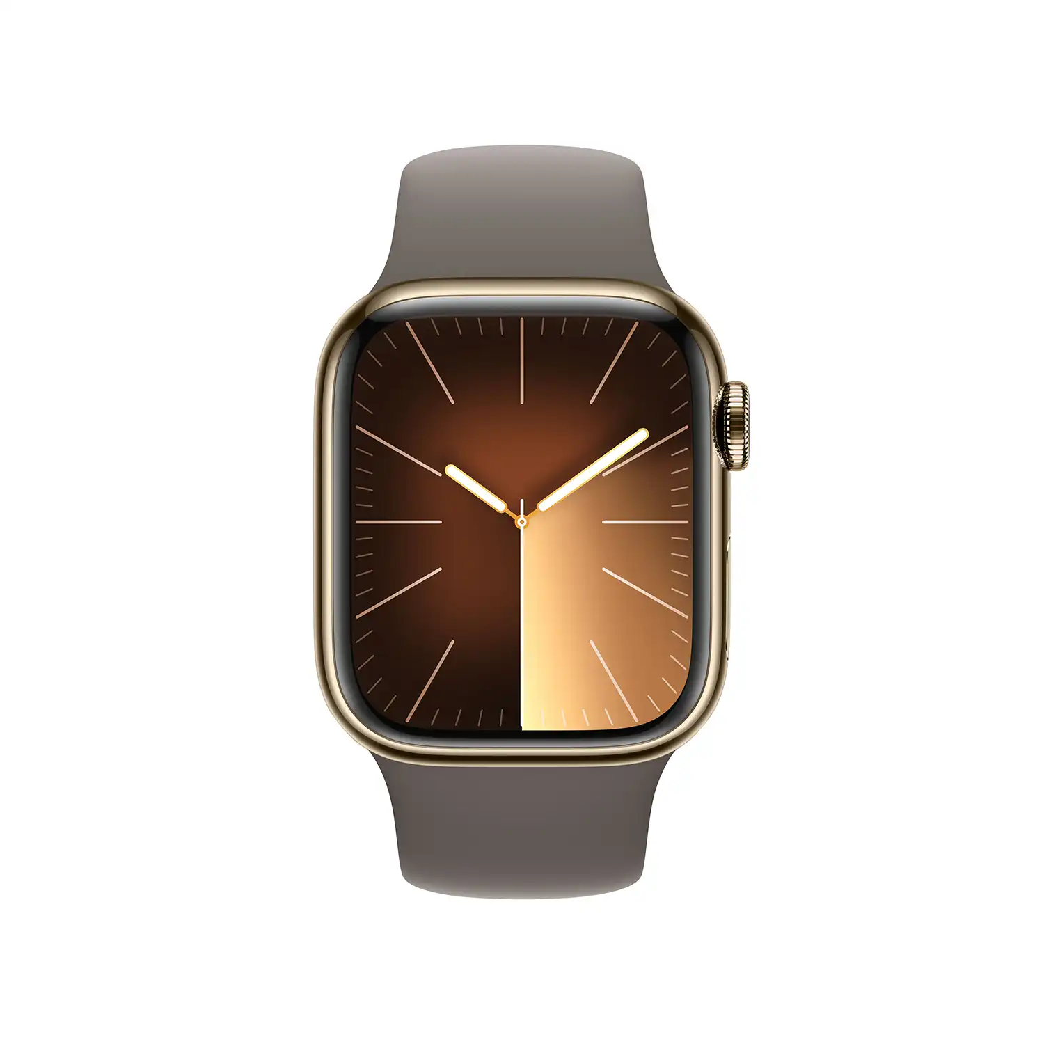 AppleWatch S9 Edelstahl Cellular 41mm Gold (Sportarmband tonbraun) S/M