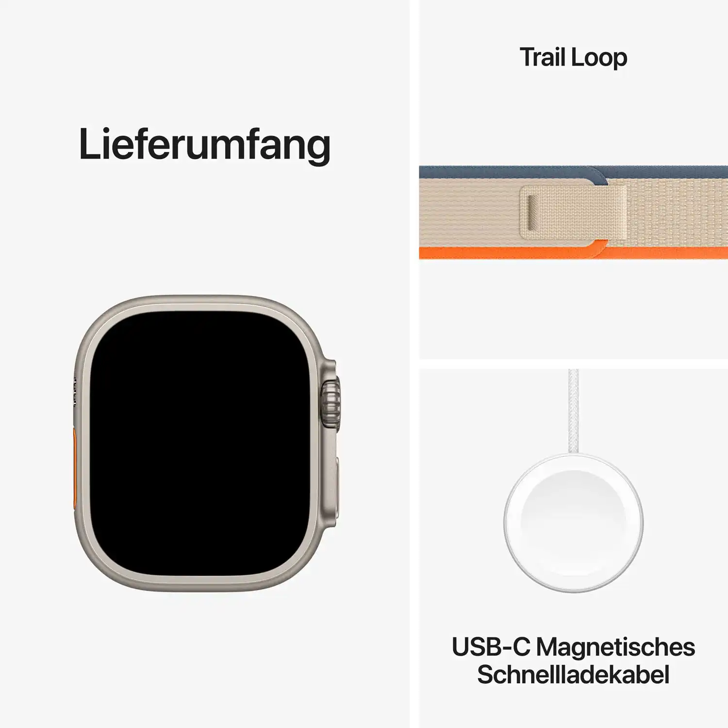 AppleWatch Ultra 2 Titanium Cellular 49mm (Trail Loop orange/beige) S/M